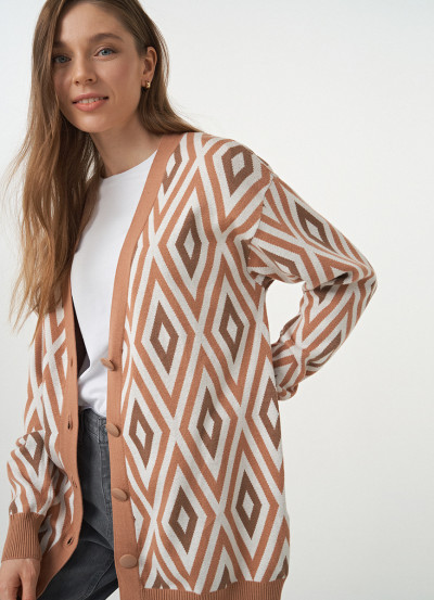Кардиган Regular Fit бежевый (VKW742F16-T3) купить недорого за 799 ₽ в ...