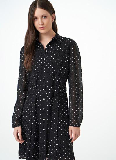 Платье-рубашка шифоновое с поясом (VRW812F16-99) купить недорого за ...