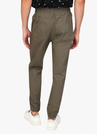 green sweater khaki pants