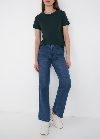 Футболка зеленая Regular Fit из плотного трикотажа (VTW6BEF16-47 ...